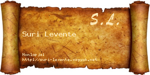 Suri Levente névjegykártya