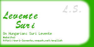 levente suri business card